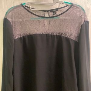 Black Blouse with Grey Lace